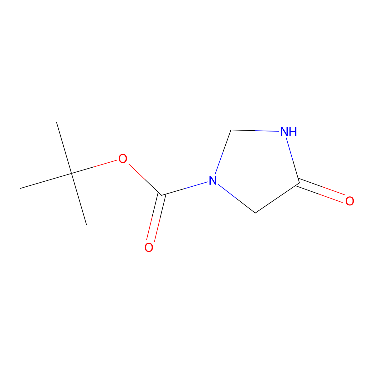 Tert-butyl 4-oxoimidazolidine-1-carboxylate molecular structure, CAS 885954-76-7