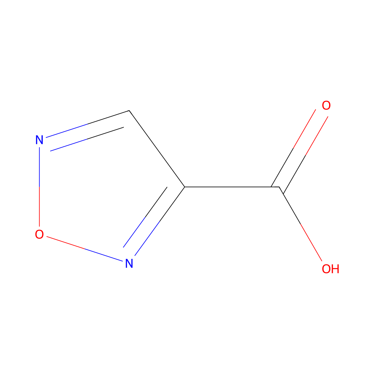 1,2,5-Oxadiazole-3-carboxylic acid molecular structure, CAS 88598-08-7