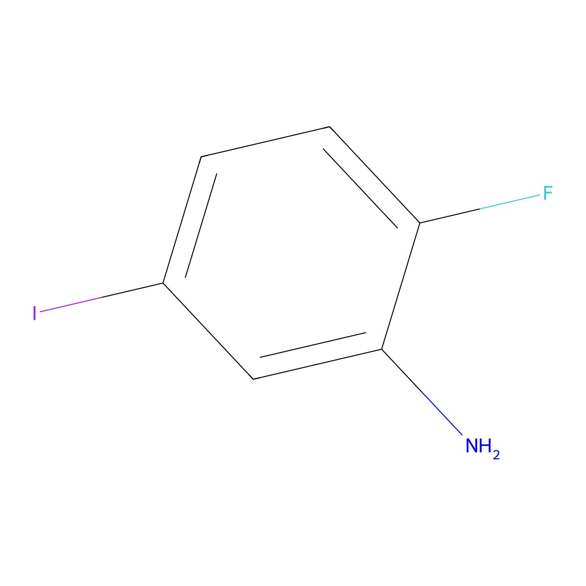 2-Fluoro-5-iodoaniline molecular structure, CAS 886362-82-9