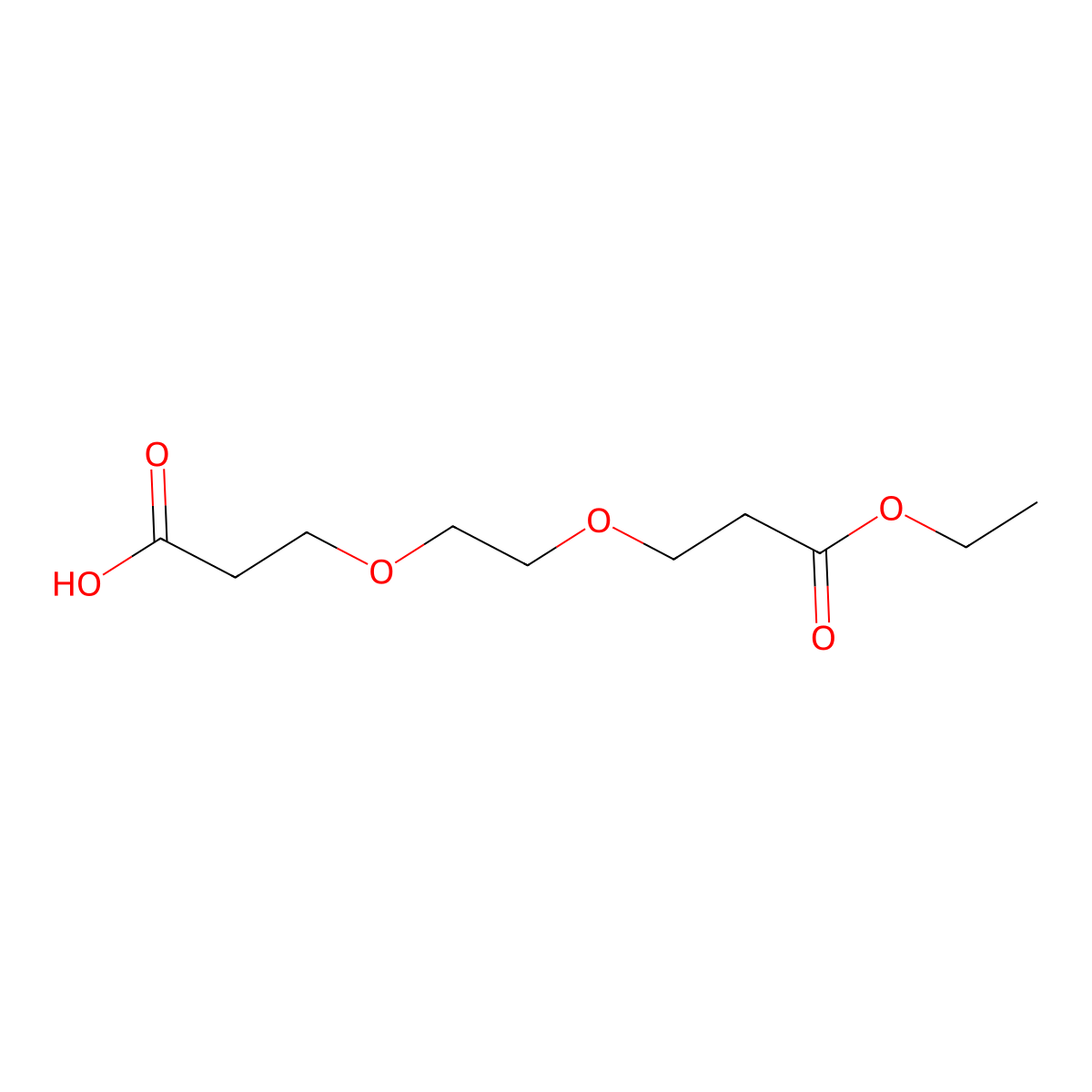 3-(2-(3-Ethoxy-3-oxopropoxy)ethoxy)propanoic acid molecular structure, CAS 886362-90-9
