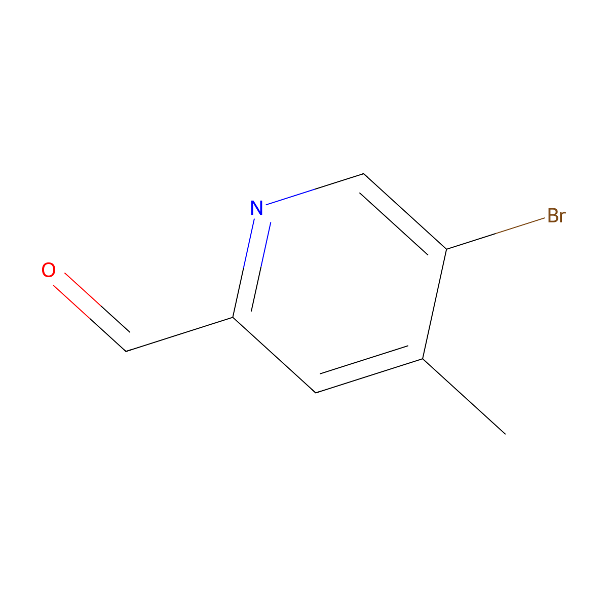 5-Bromo-4-methylpicolinaldehyde molecular structure, CAS 886364-94-9