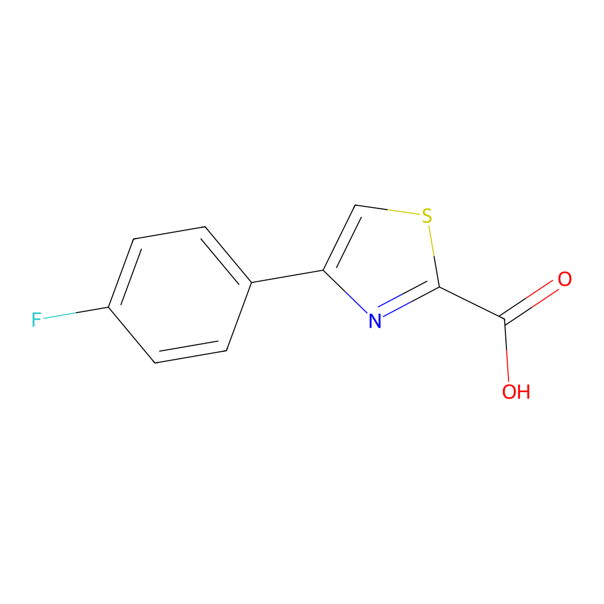 4-(4-Fluorophenyl)thiazole-2-carboxylic acid molecular structure, CAS 886366-96-7