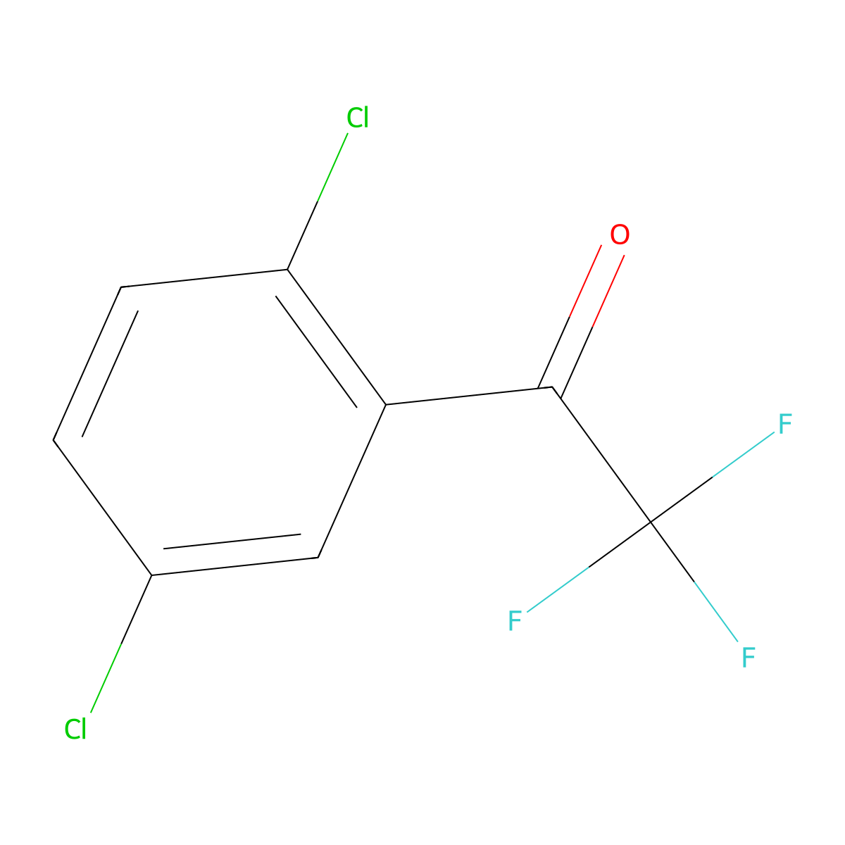 1-(2,5-Dichlorophenyl)-2,2,2-trifluoroethan-1-one molecular structure, CAS 886371-22-8
