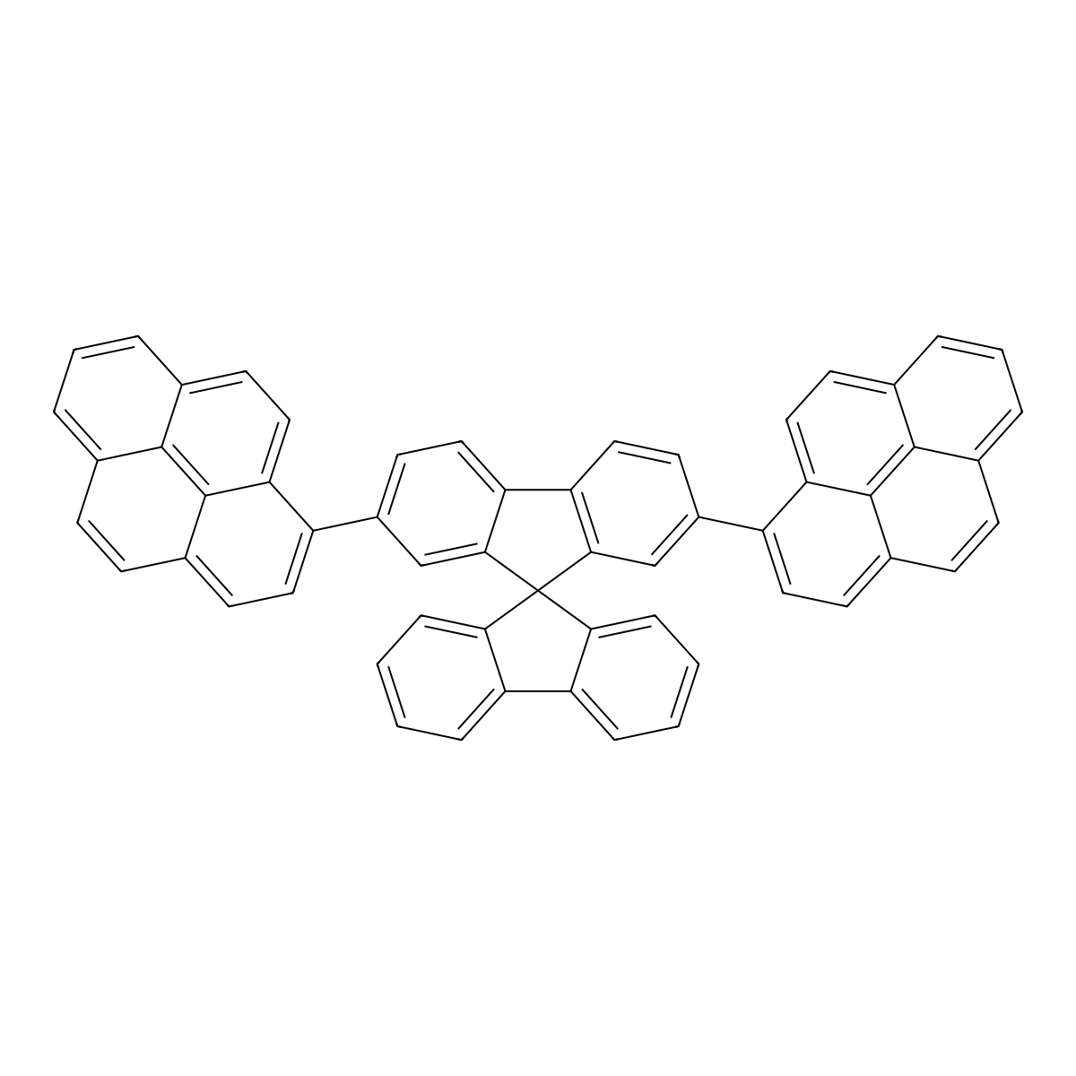 2,7-Dipyrenyl-9,9-spirobifluorene molecular structure, CAS 886456-80-0