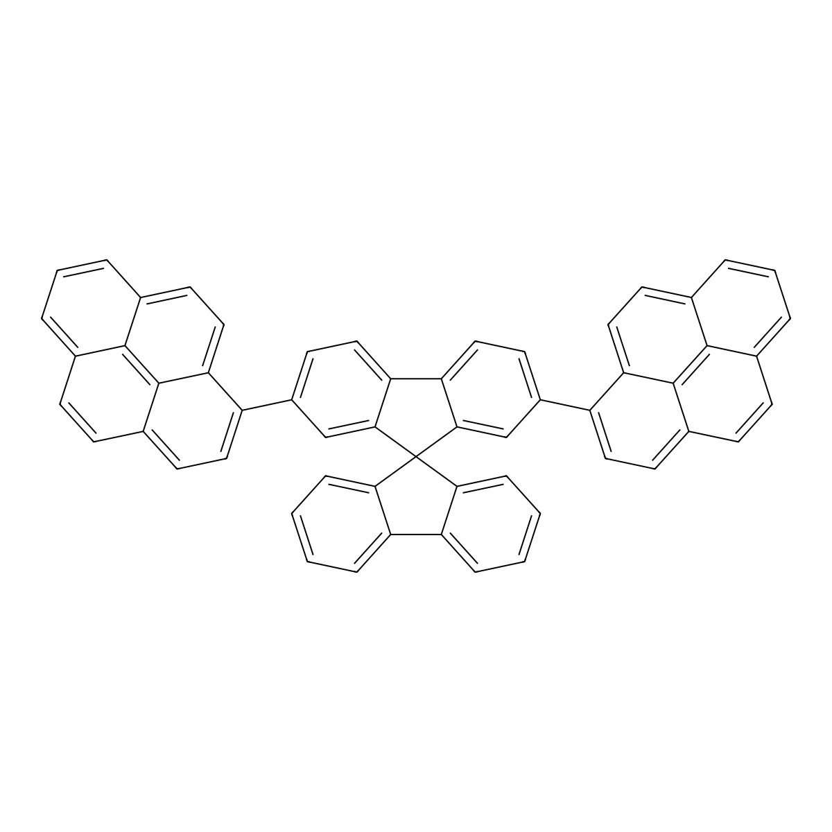 2,7-Dipyrenyl-9,9-spirobifluorene molecular structure, CAS 886456-80-0