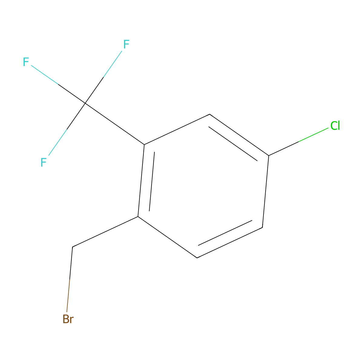4-Chloro-2-(trifluoromethyl)benzyl bromide molecular structure, CAS 886496-75-9
