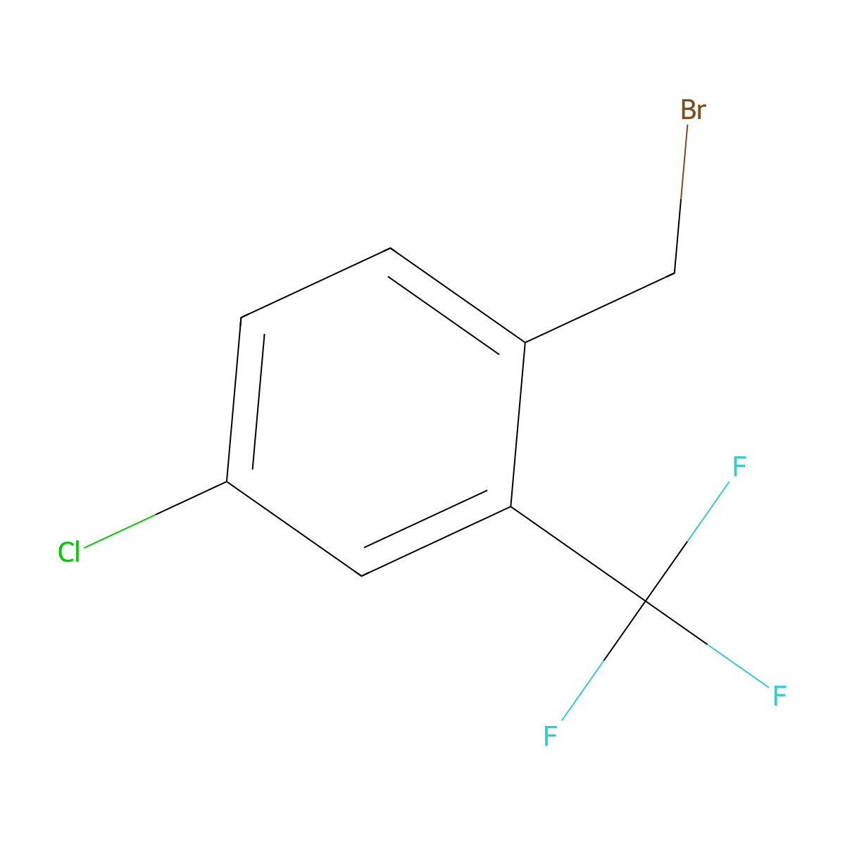 4-Chloro-2-(trifluoromethyl)benzyl bromide molecular structure, CAS 886496-75-9