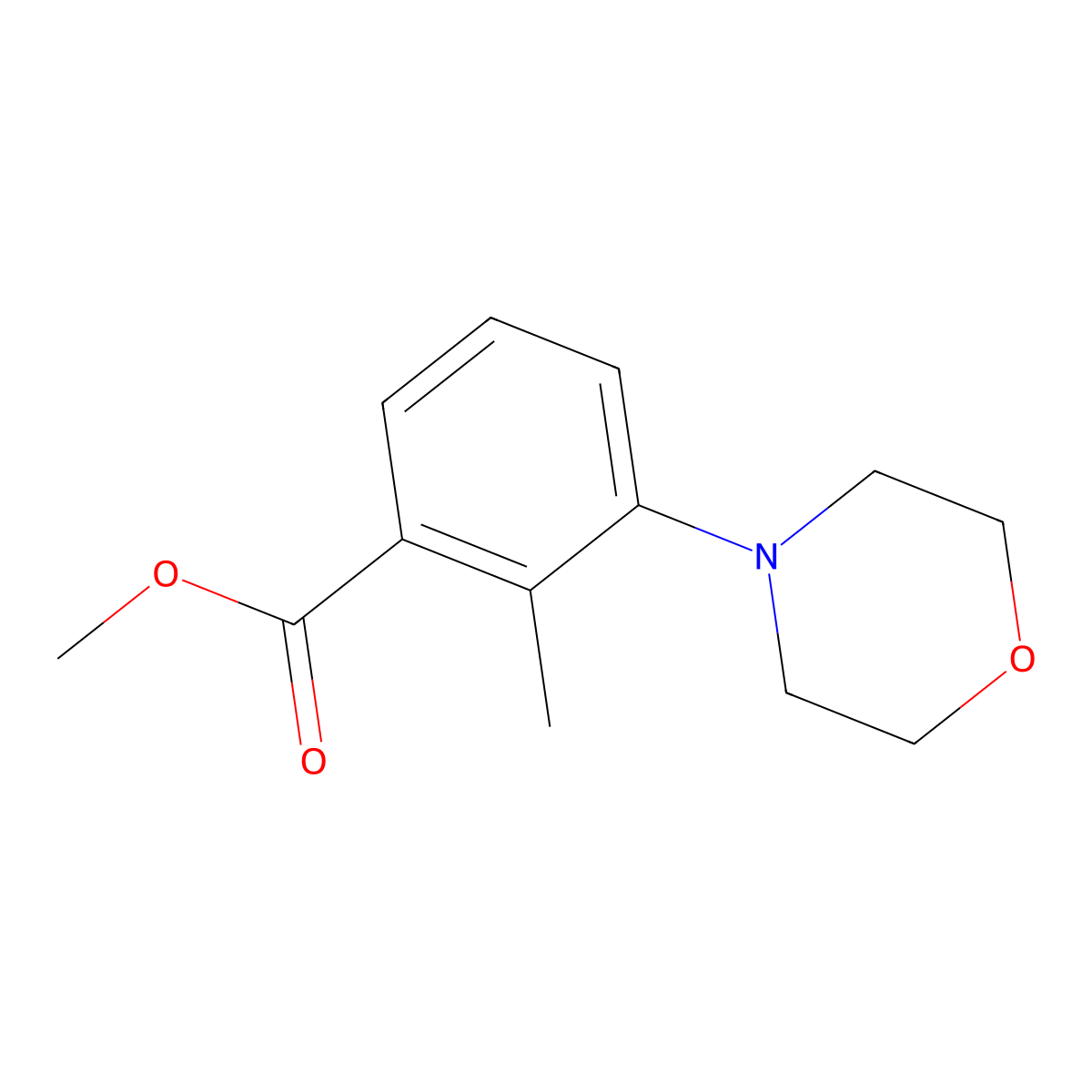 Methyl 2-Methyl-3-morpholinobenzoate molecular structure, CAS 886497-09-2