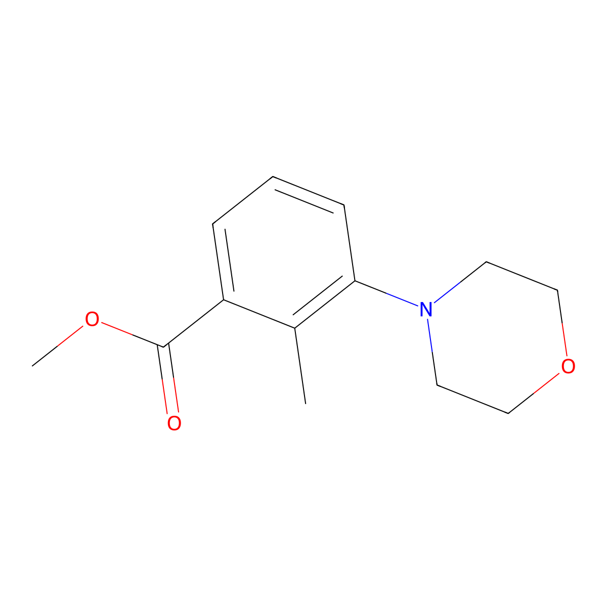 Methyl 2-Methyl-3-morpholinobenzoate molecular structure, CAS 886497-09-2