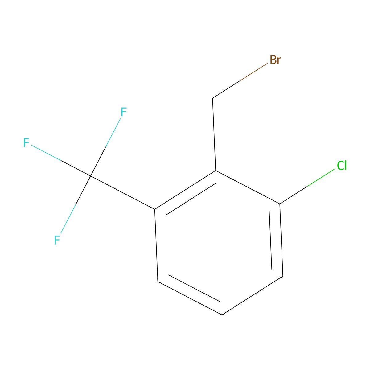 2-(Bromomethyl)-1-chloro-3-(trifluoromethyl)benzene molecular structure, CAS 886500-26-1