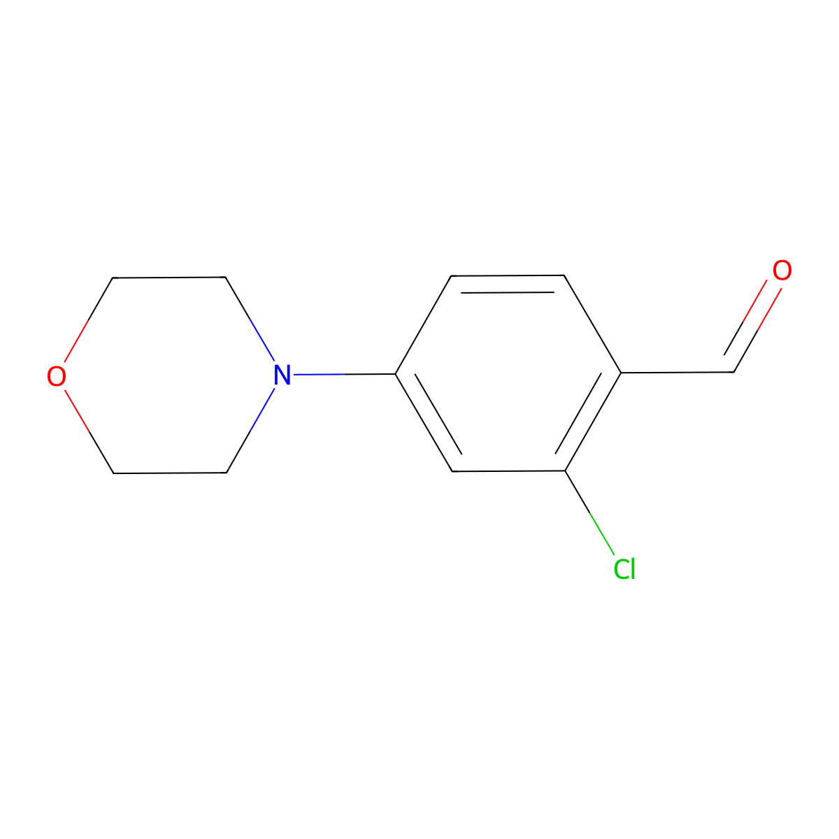 2-Chloro-4-morpholinobenzaldehyde molecular structure, CAS 886501-36-6