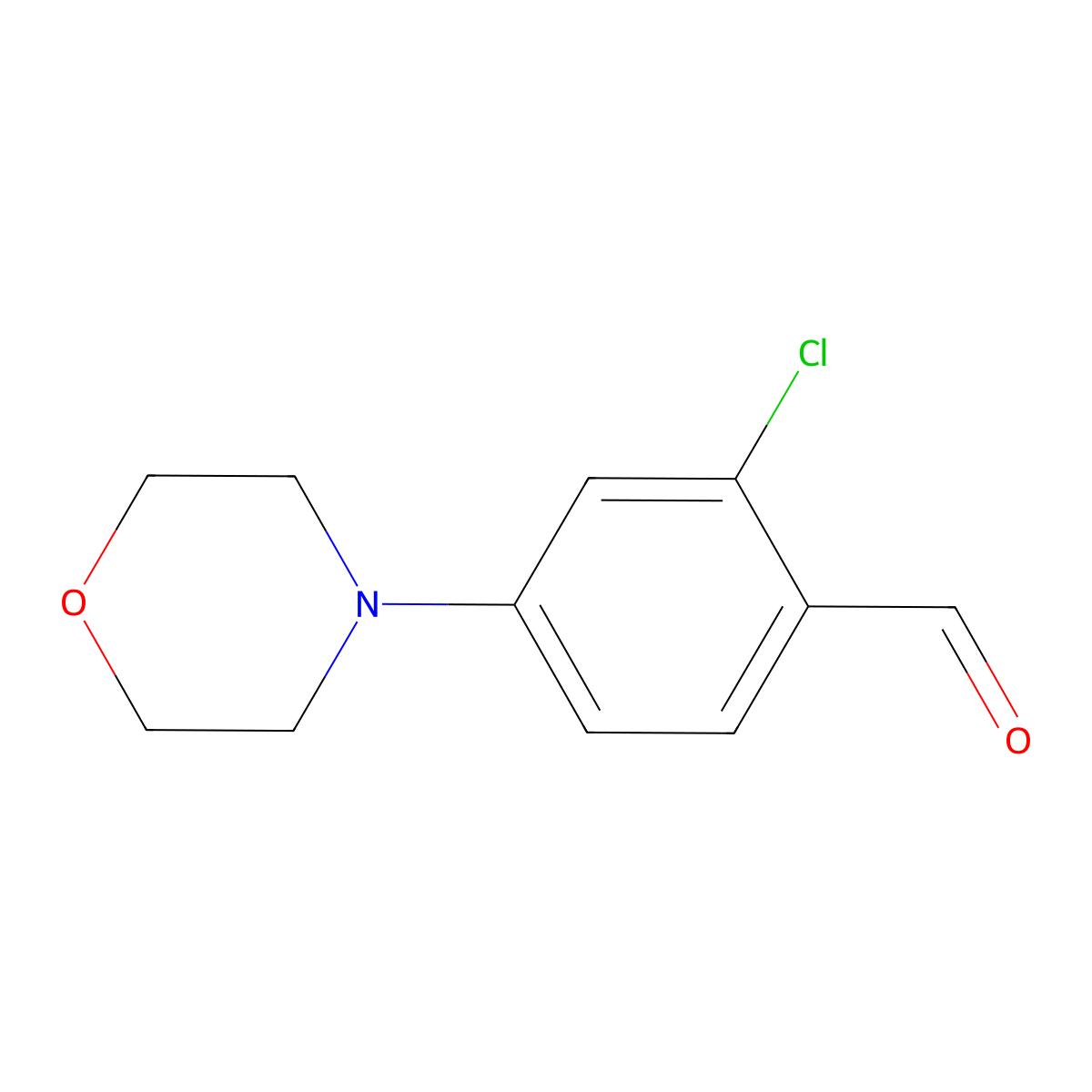2-Chloro-4-morpholinobenzaldehyde molecular structure, CAS 886501-36-6