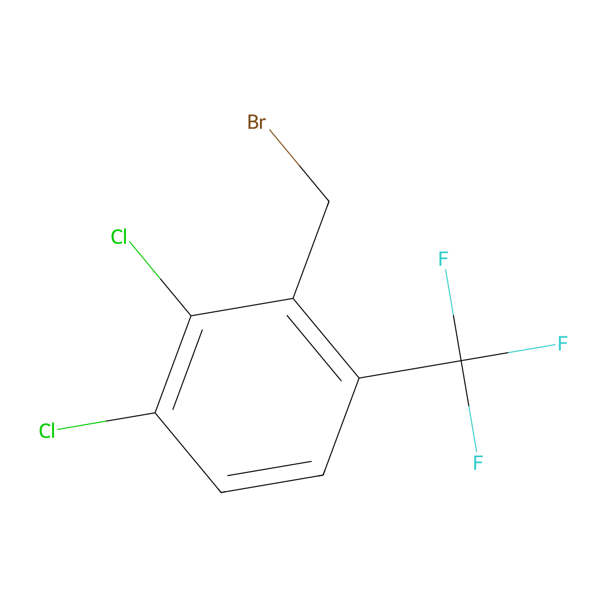 2,3-Dichloro-6-(trifluoromethyl)benzyl bromide molecular structure, CAS 886501-99-1