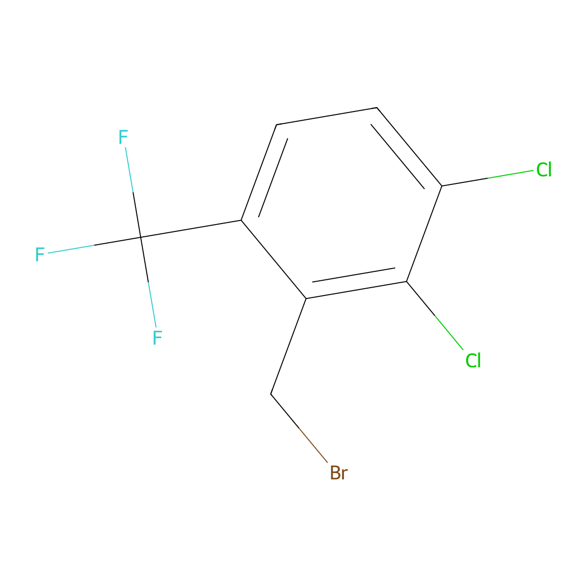 2,3-Dichloro-6-(trifluoromethyl)benzyl bromide molecular structure, CAS 886501-99-1