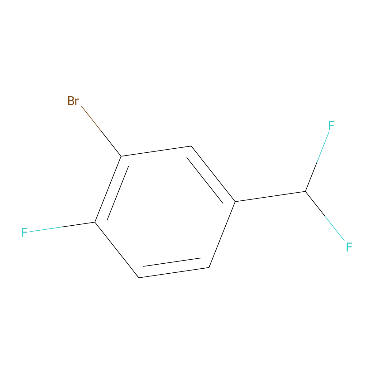 2-Bromo-4-(difluoromethyl)-1-fluorobenzene molecular structure, CAS 886509-99-5