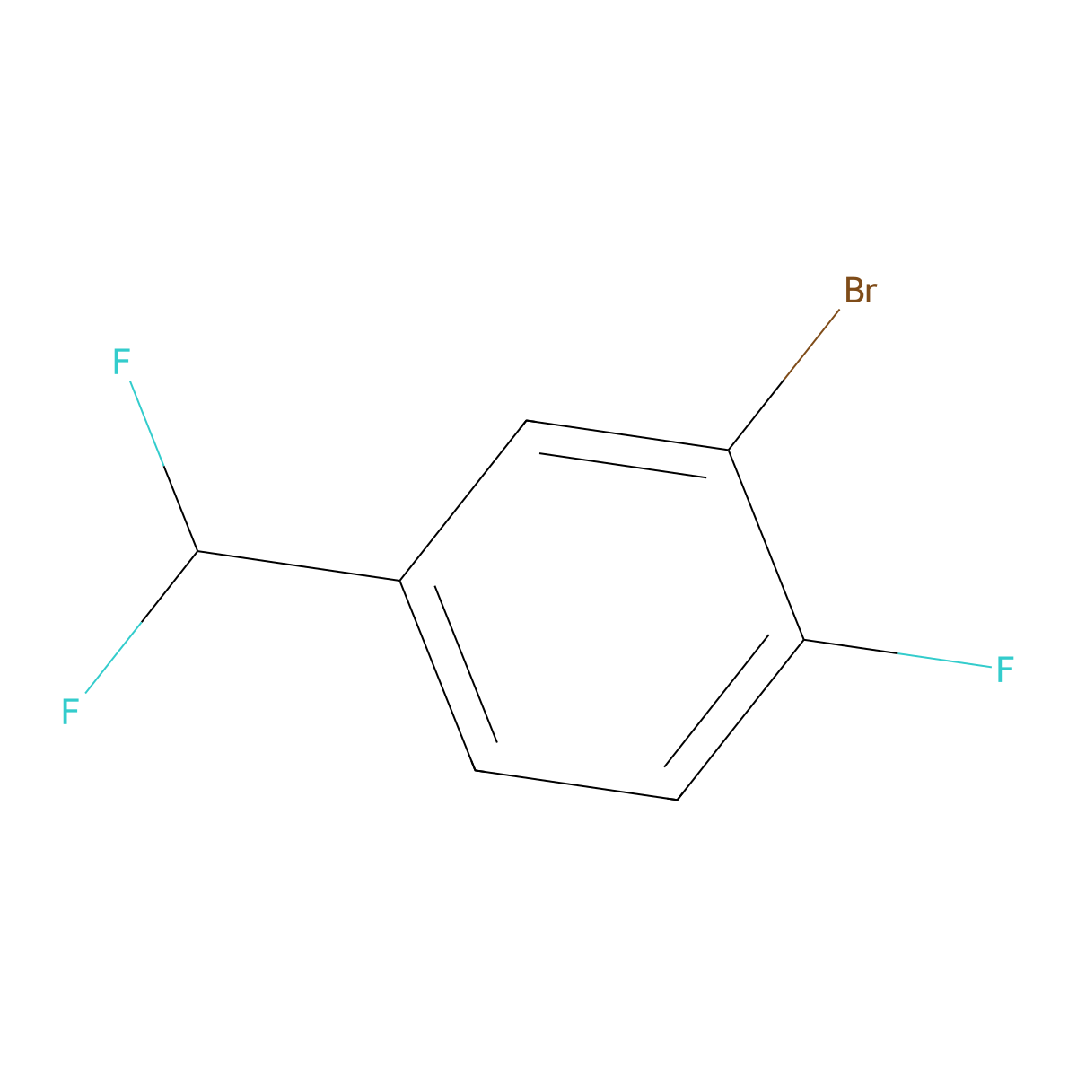 2-Bromo-4-(difluoromethyl)-1-fluorobenzene molecular structure, CAS 886509-99-5