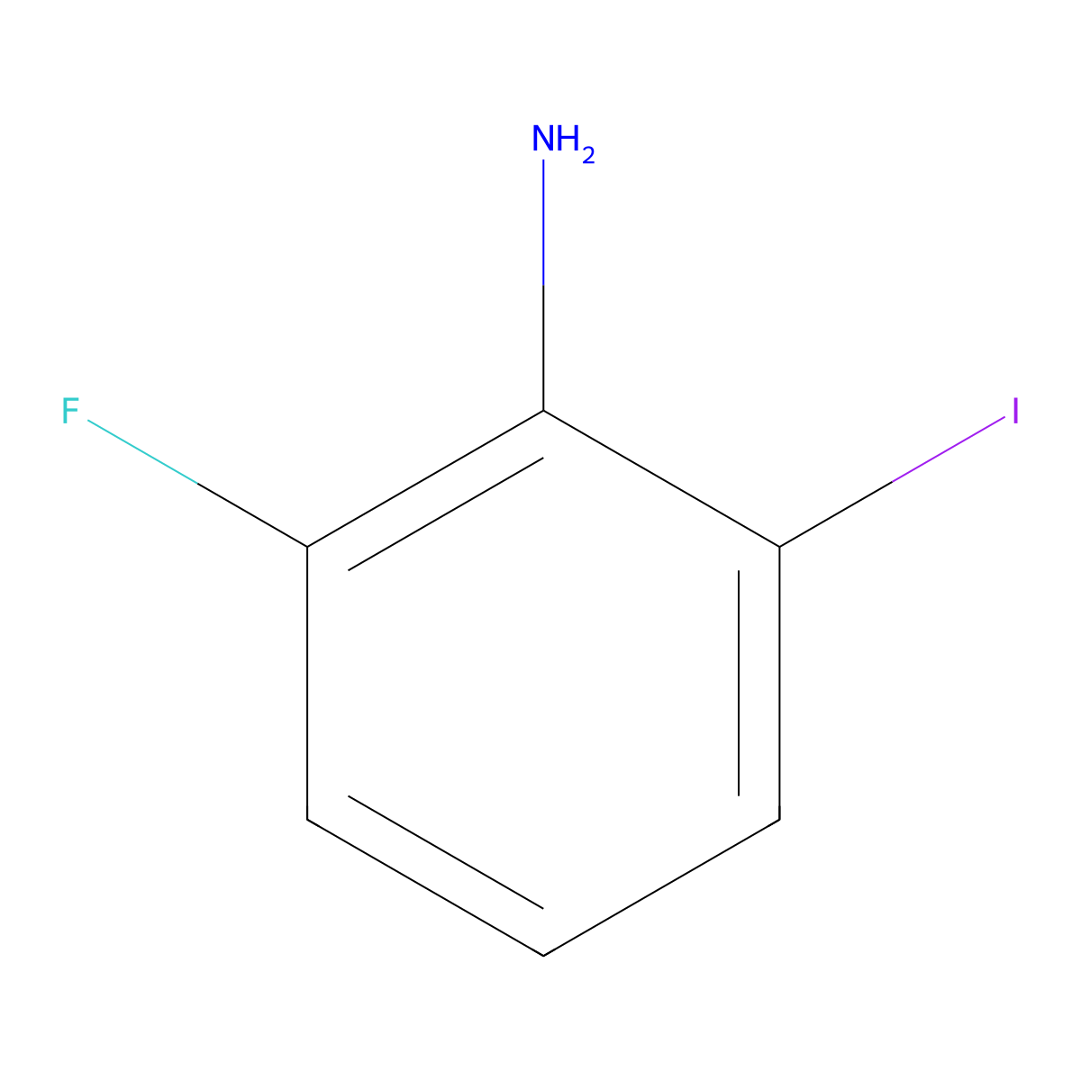 2-Fluoro-6-iodoaniline molecular structure, CAS 886762-73-8
