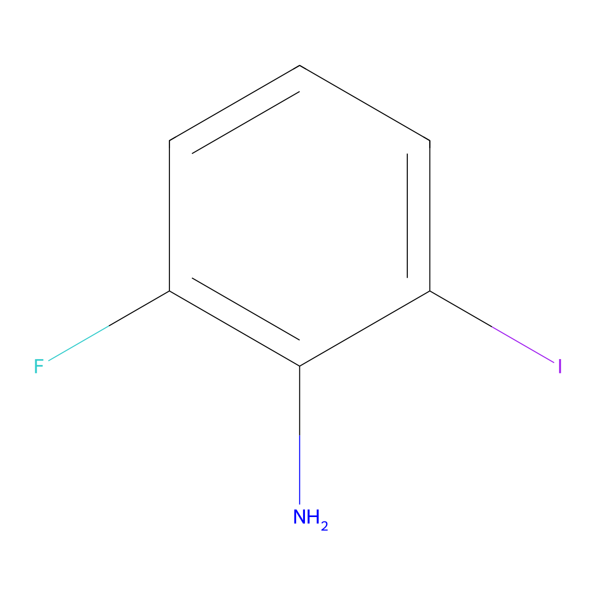 2-Fluoro-6-iodoaniline molecular structure, CAS 886762-73-8