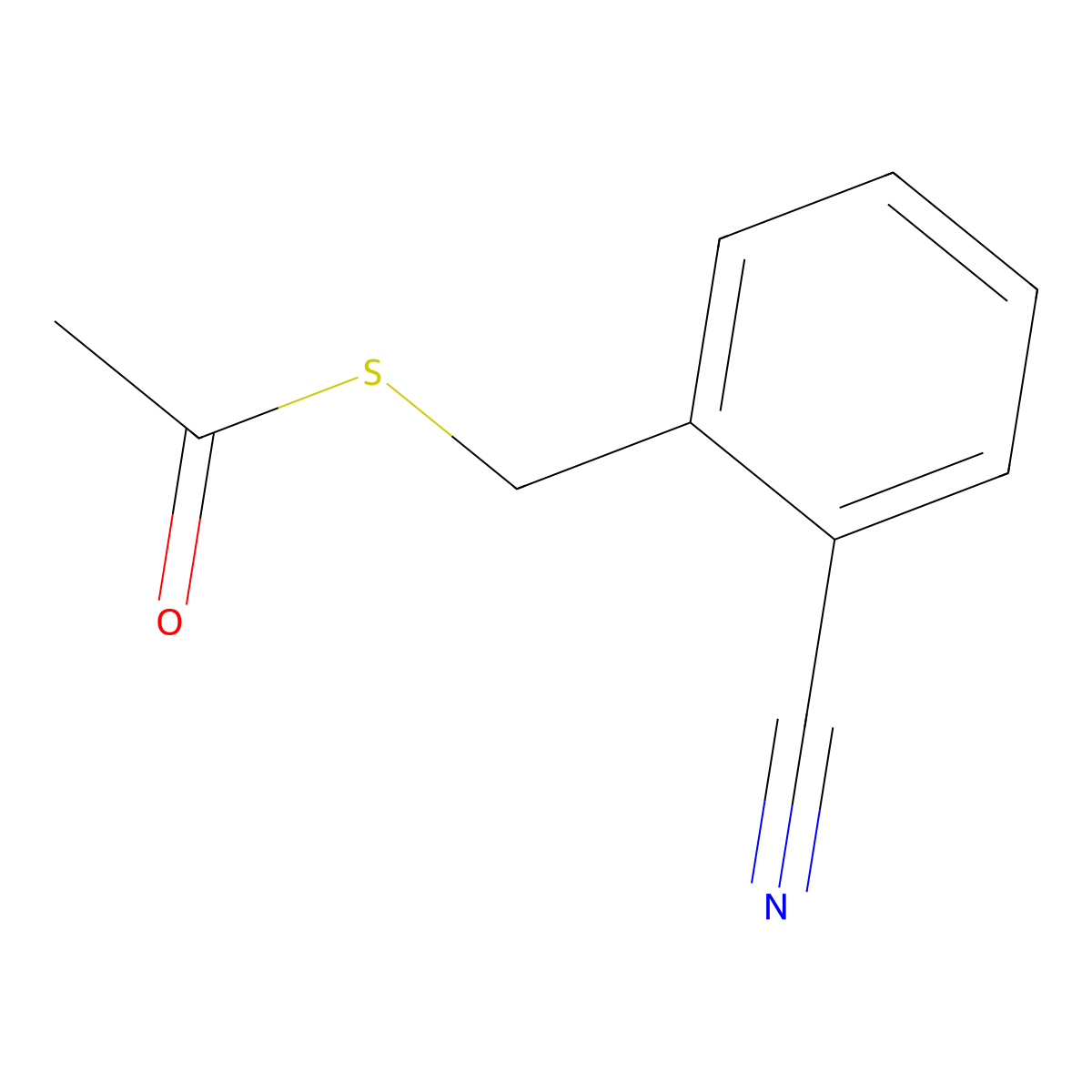 S-2-Cyanobenzyl ethanethioate molecular structure, CAS 887092-54-8