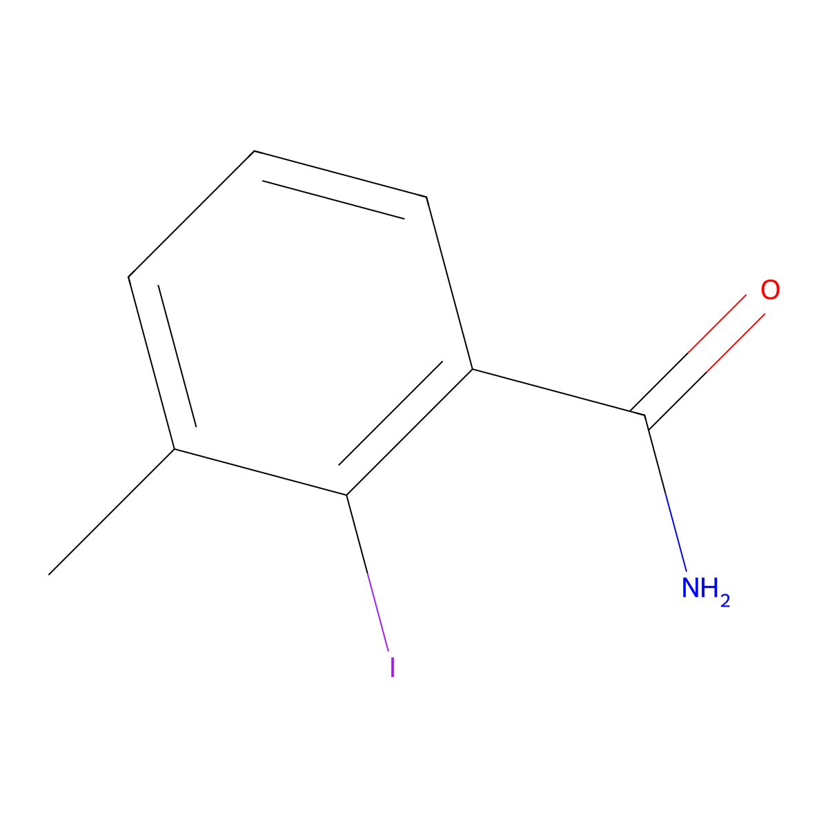 2-Iodo-3-methylbenzamide molecular structure, CAS 887234-41-5