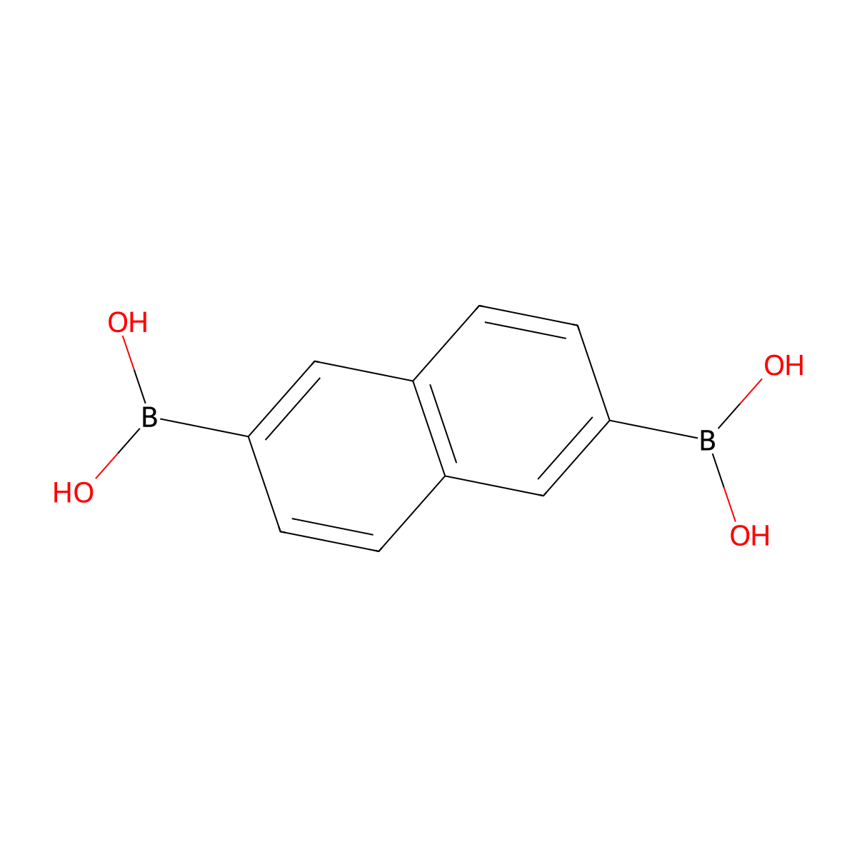Naphthalene-2,6-diyldiboronic acid molecular structure, CAS 887260-96-0