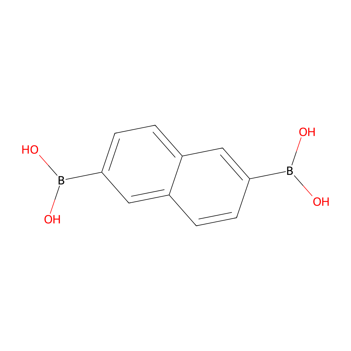 Naphthalene-2,6-diyldiboronic acid molecular structure, CAS 887260-96-0