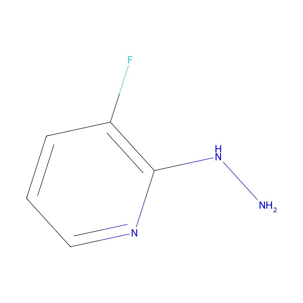 3-Fluoro-2-hydrazinylpyridine molecular structure, CAS 887266-57-1