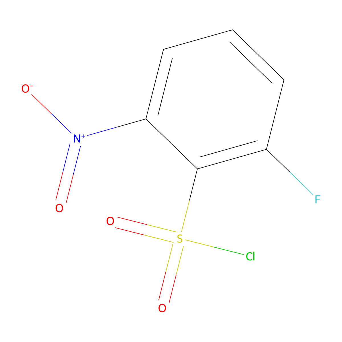 2-Fluoro-6-nitrobenzene-1-sulfonyl chloride molecular structure, CAS 887266-98-0