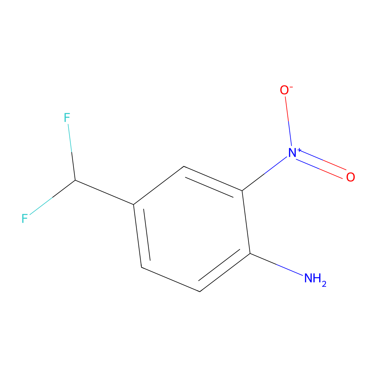 4-(Difluoromethyl)-2-nitroaniline molecular structure, CAS 887412-09-1