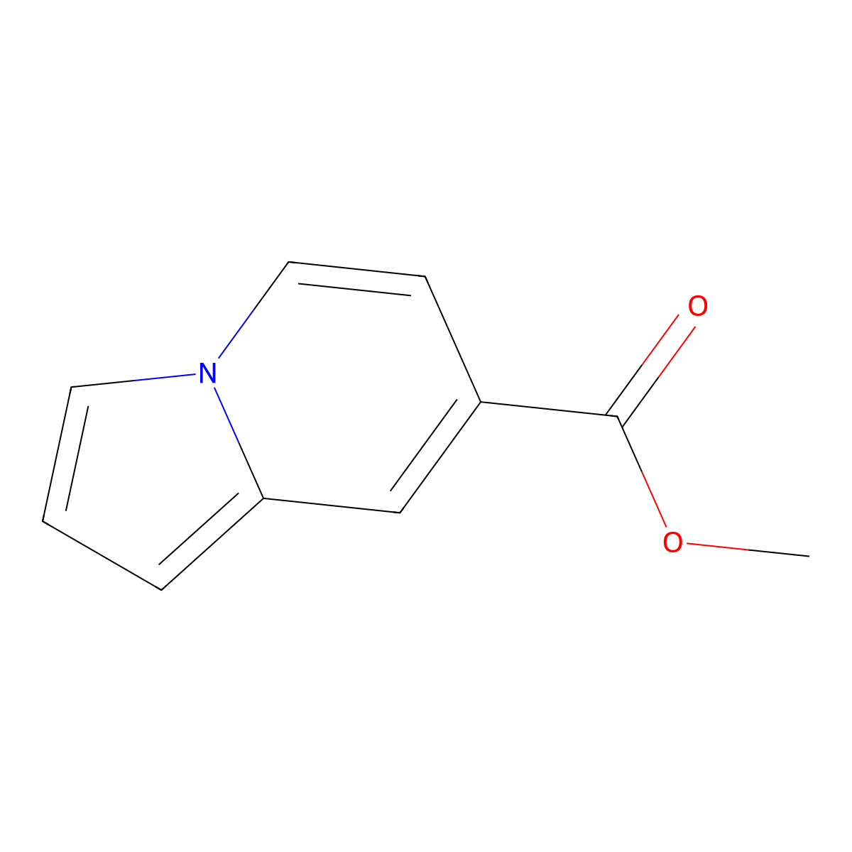 Methyl indolizine-7-carboxylate molecular structure, CAS 887602-89-3
