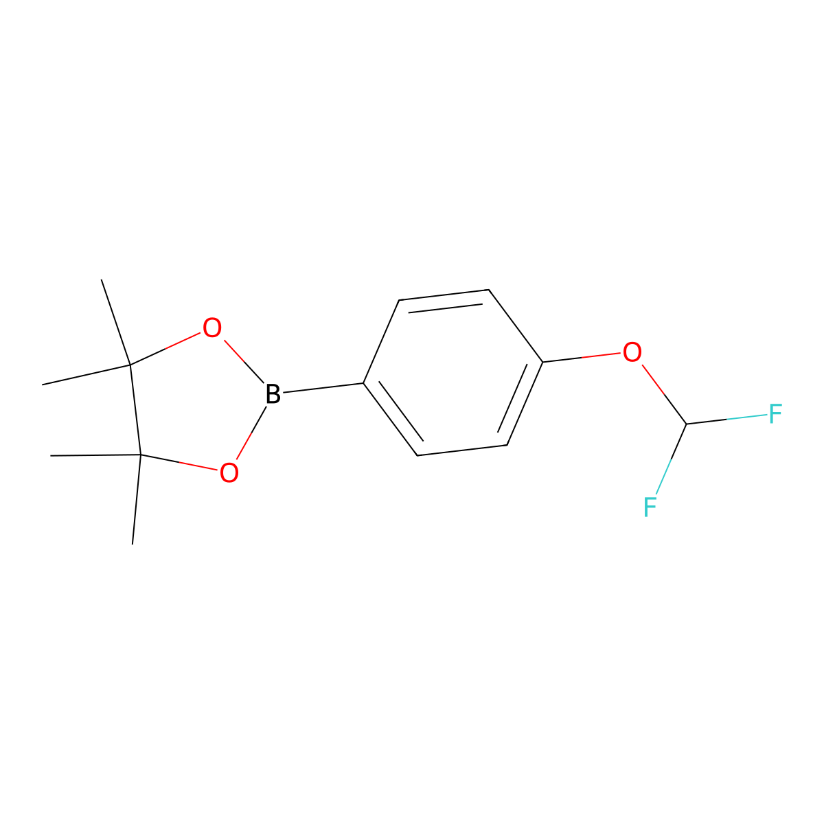 2-(4-(Difluoromethoxy)phenyl)-4,4,5,5-tetramethyl-1,3,2-dioxaborolane molecular structure, CAS 887757-48-4
