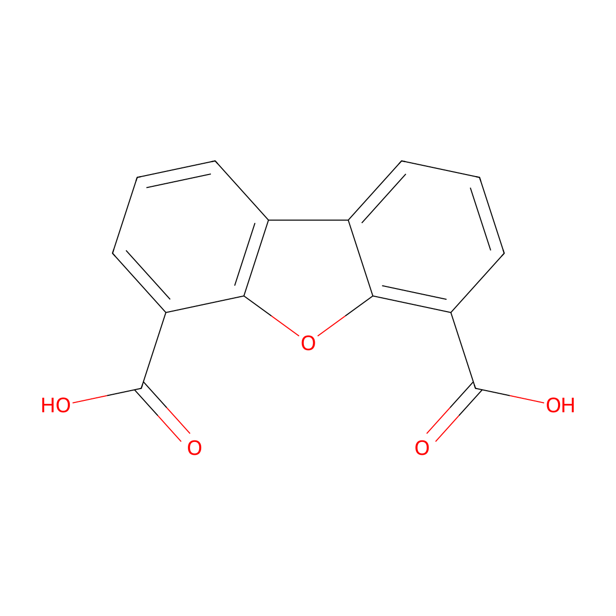 Dibenzofuran-4,6-Dicarboxylic Acid molecular structure, CAS 88818-47-7