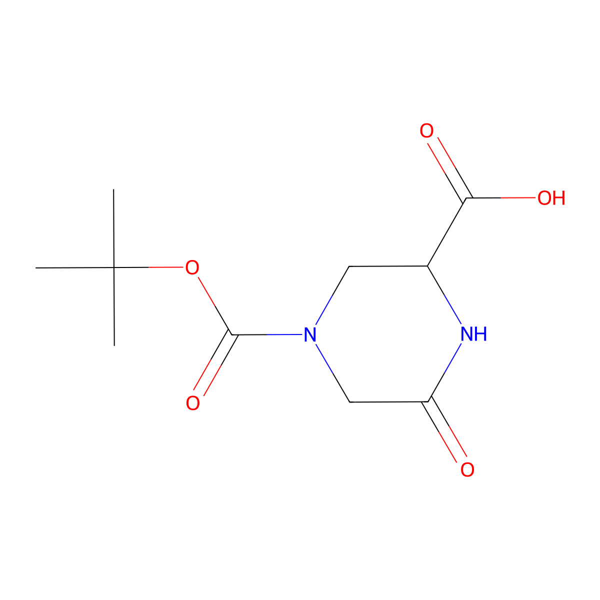4-(tert-Butoxycarbonyl)-6-oxopiperazine-2-carboxylic acid molecular structure, CAS 888220-71-1