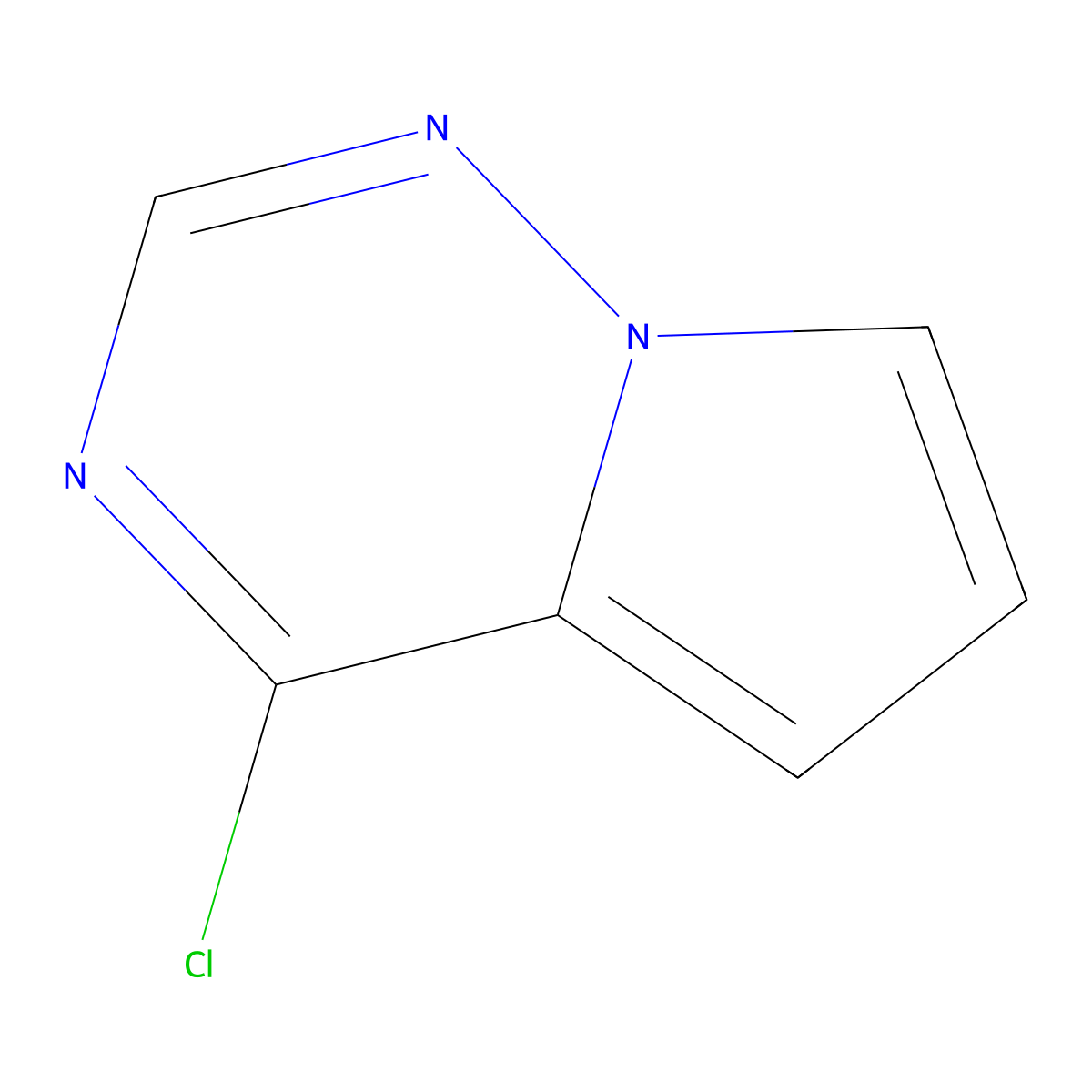 4-Chloropyrrolo(2,1-f)(1,2,4)triazine molecular structure, CAS 888720-29-4