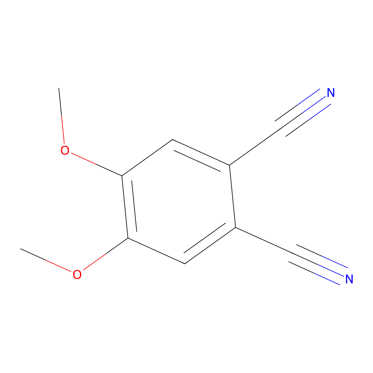1,2-Benzenedicarbonitrile, 4,5-dimethoxy- molecular structure, CAS 88946-67-2