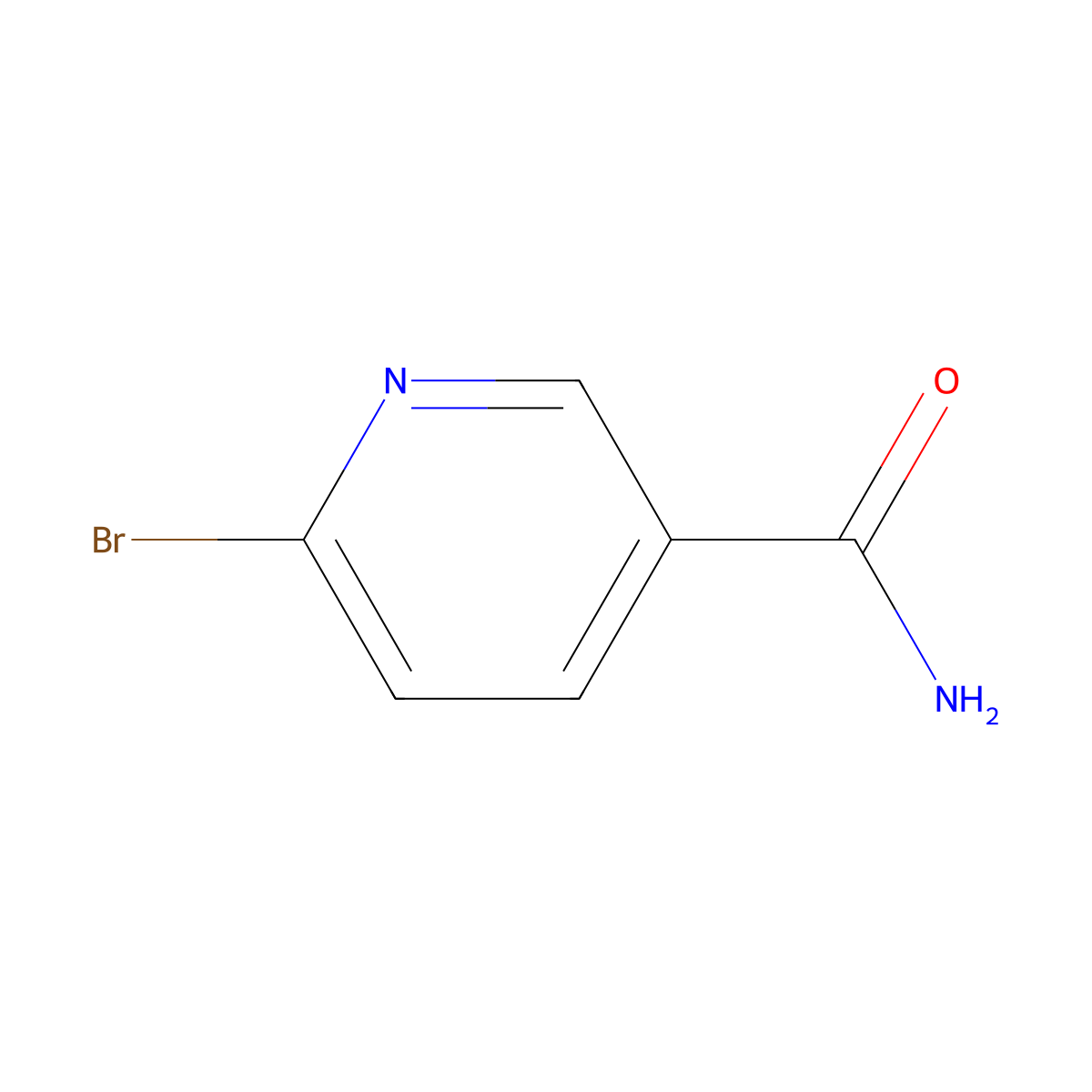 6-Bromonicotinamide molecular structure, CAS 889676-37-3
