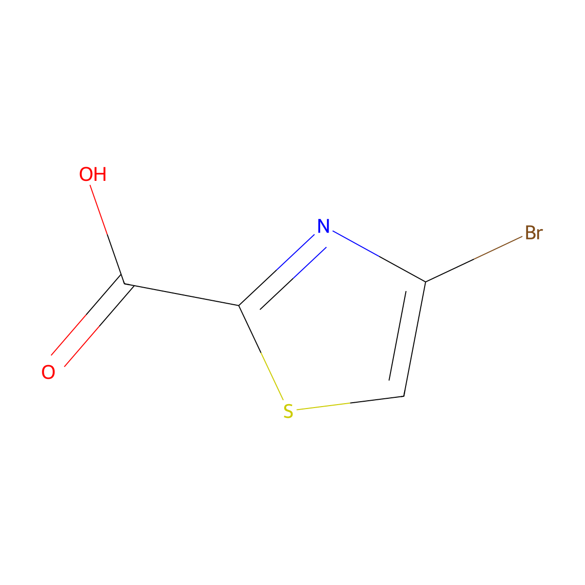 4-Bromo-1,3-thiazole-2-carboxylic acid molecular structure, CAS 88982-82-5