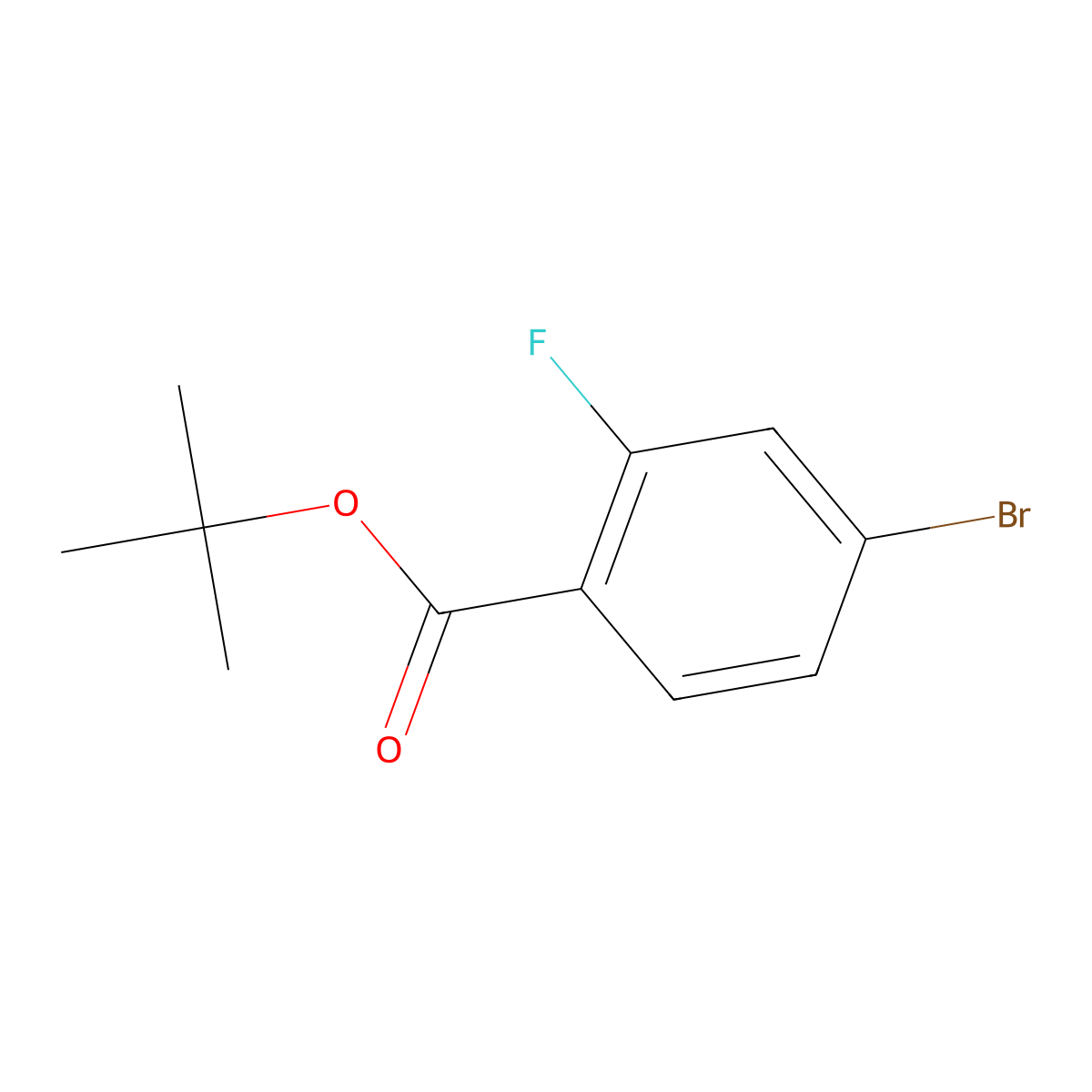 tert-Butyl 4-bromo-2-fluorobenzoate molecular structure, CAS 889858-12-2
