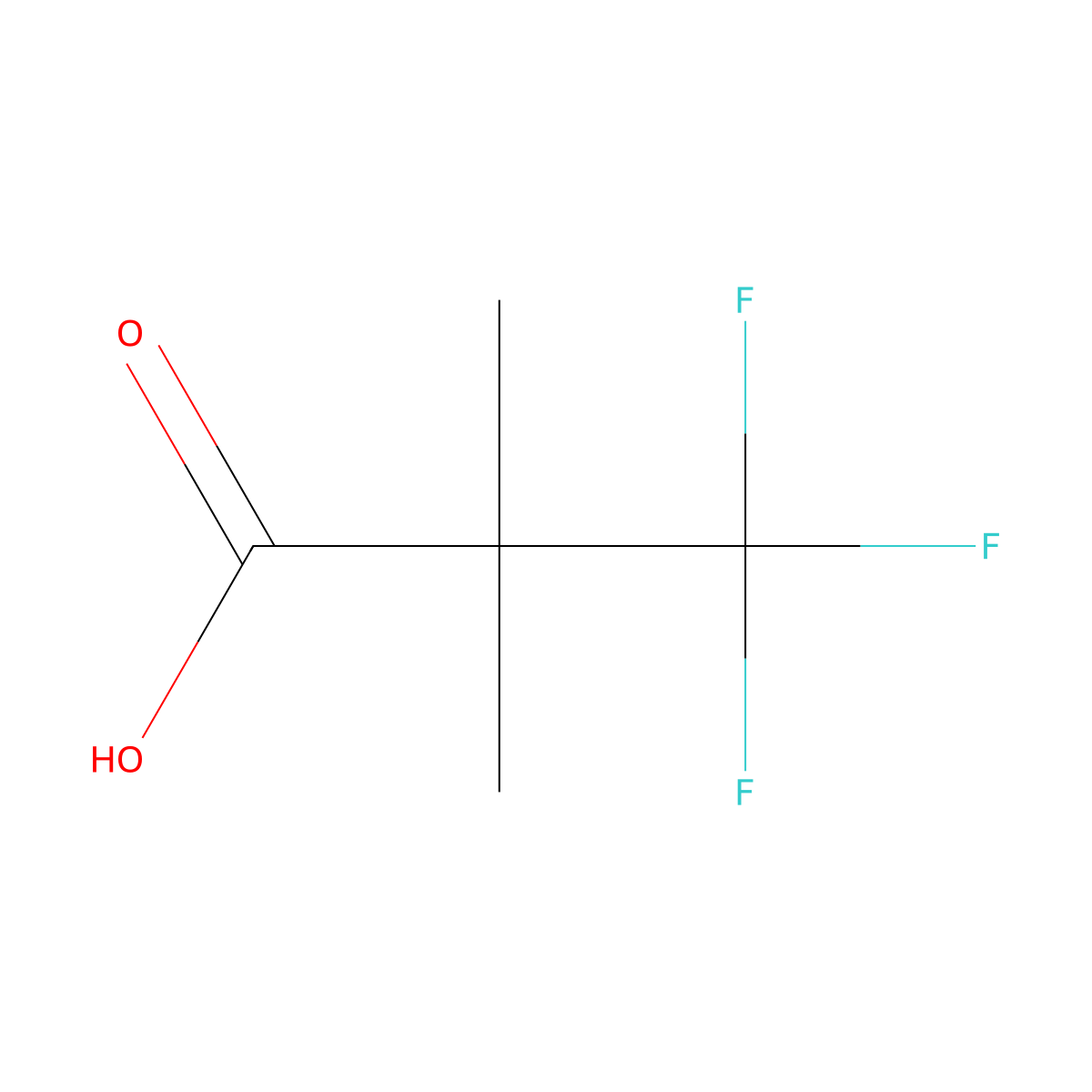 3,3,3-Trifluoro-2,2-dimethylpropanoic acid molecular structure, CAS 889940-13-0