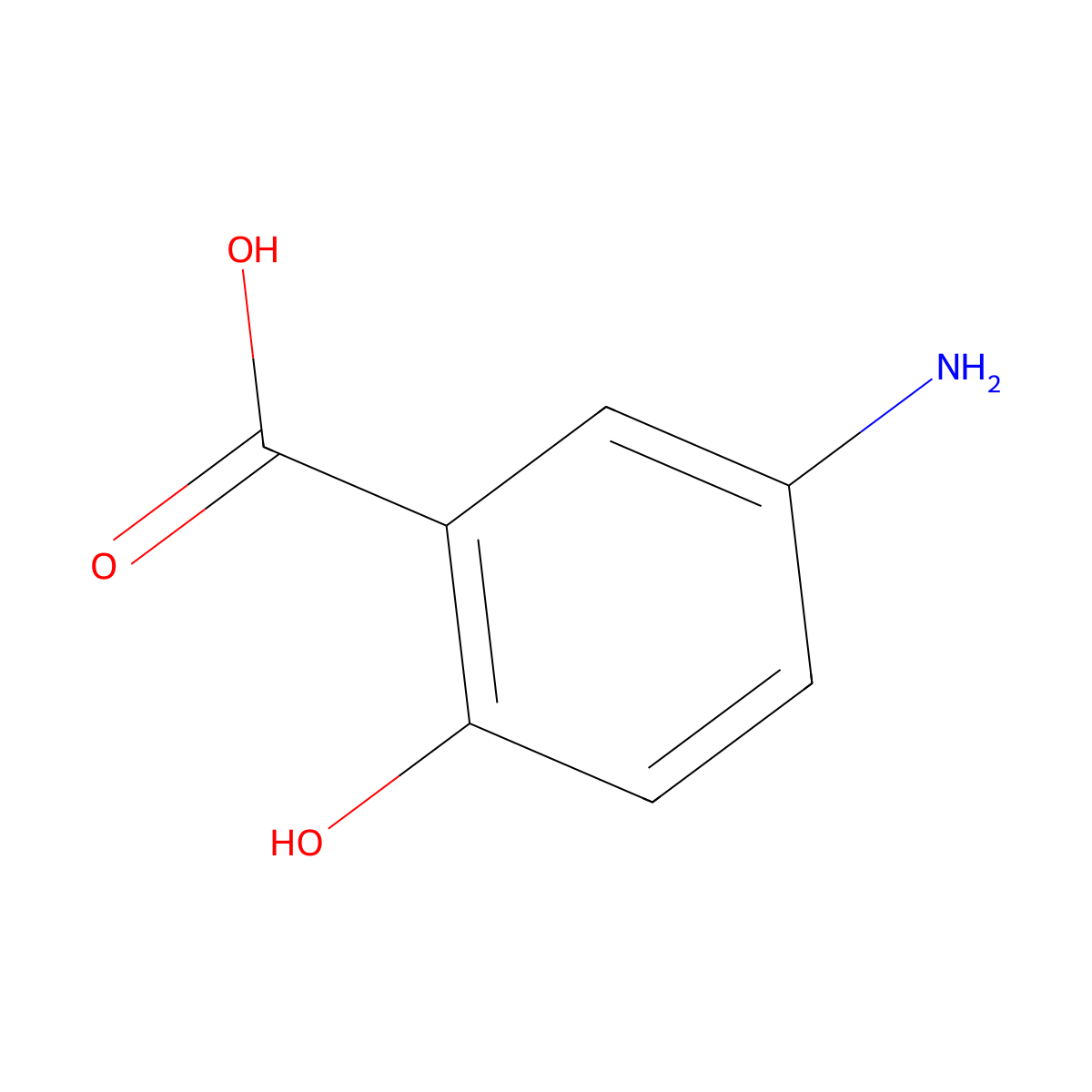 5-Aminosalicylic Acid molecular structure, CAS 89-57-6