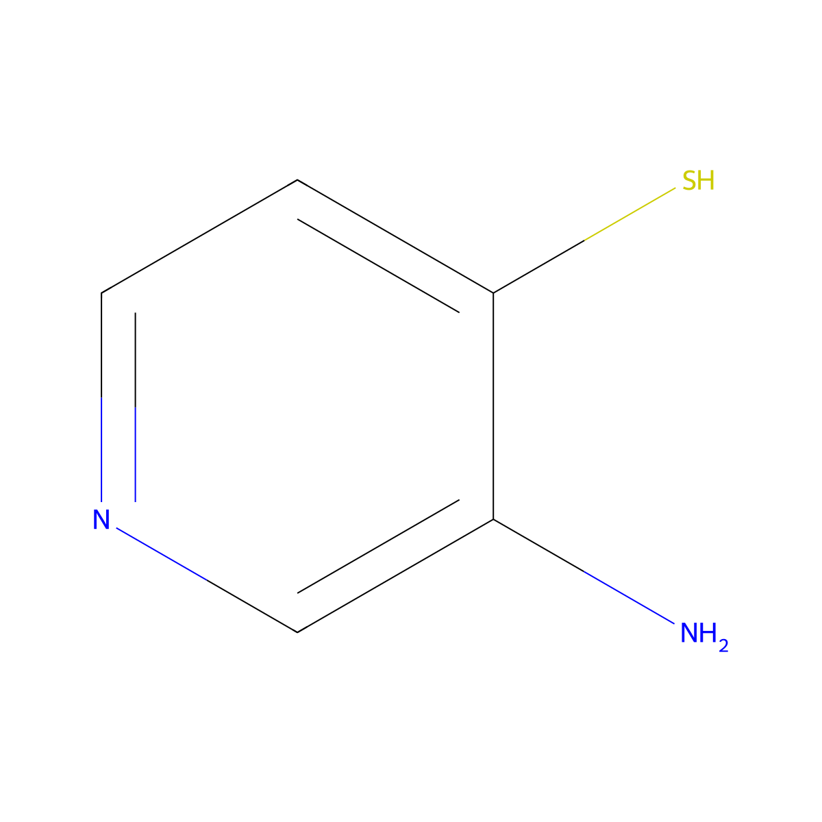 3-Aminopyridine-4-thiol molecular structure, CAS 89002-13-1