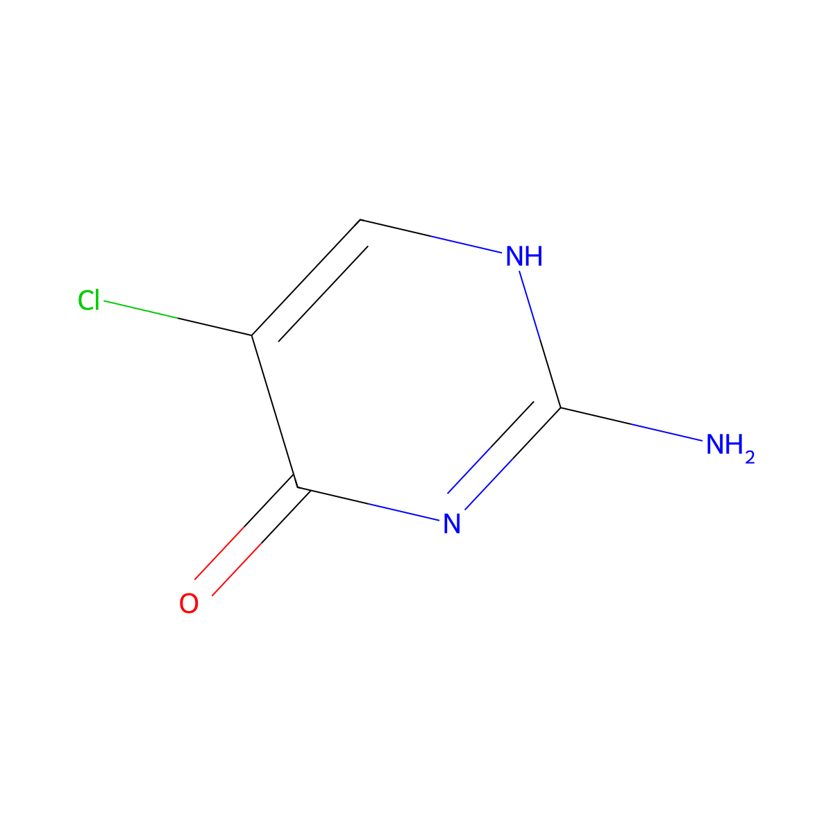 2-Amino-5-chloro-4(3H)-pyrimidinone molecular structure, CAS 89033-81-8