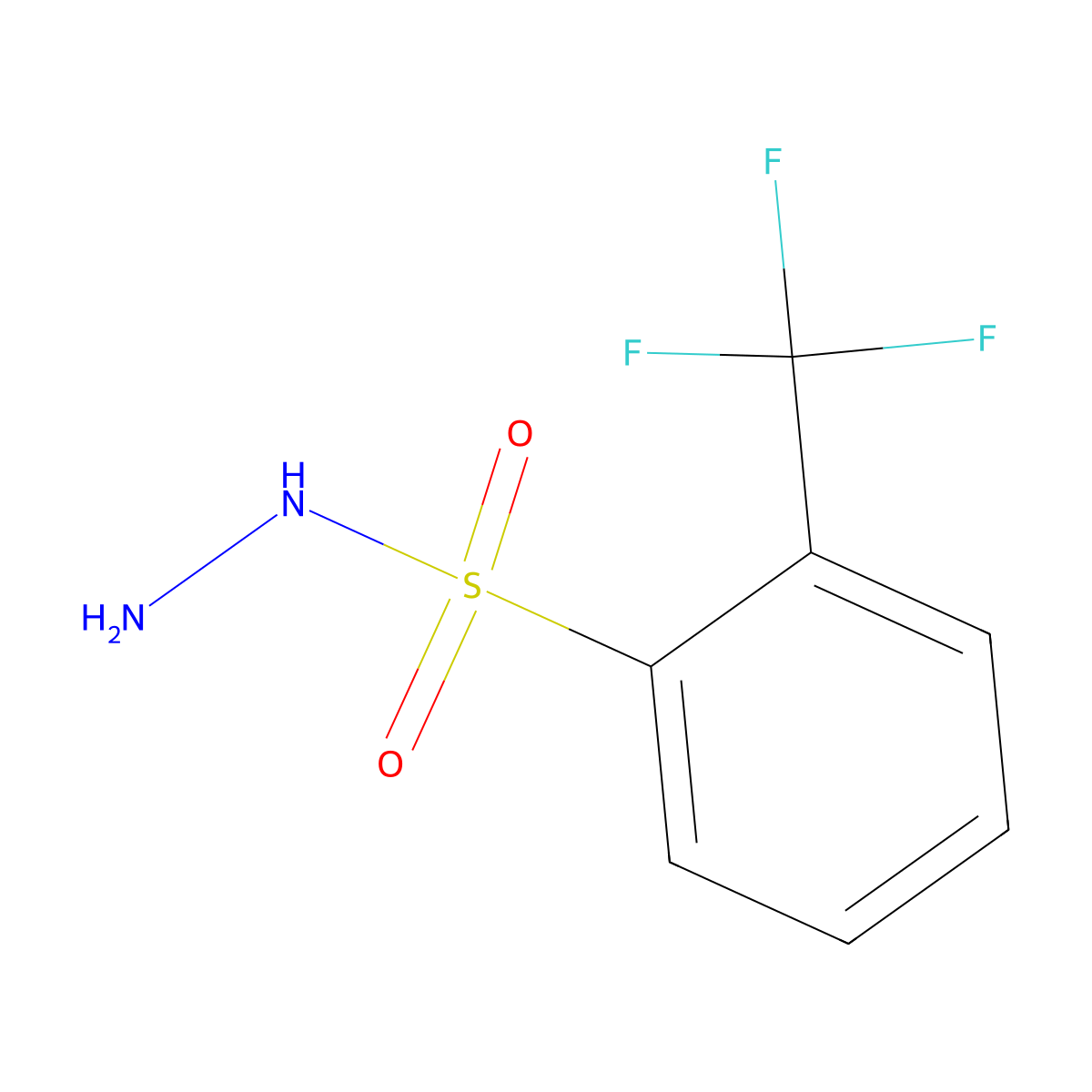 2-(Trifluoromethyl)benzenesulfonohydrazide molecular structure, CAS 890522-56-2