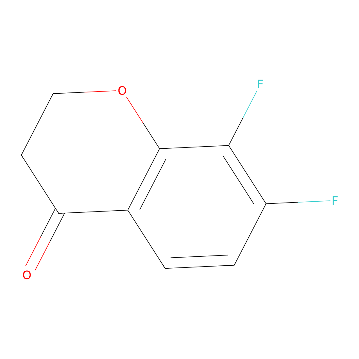 7,8-Difluorochroman-4-one molecular structure, CAS 890840-90-1
