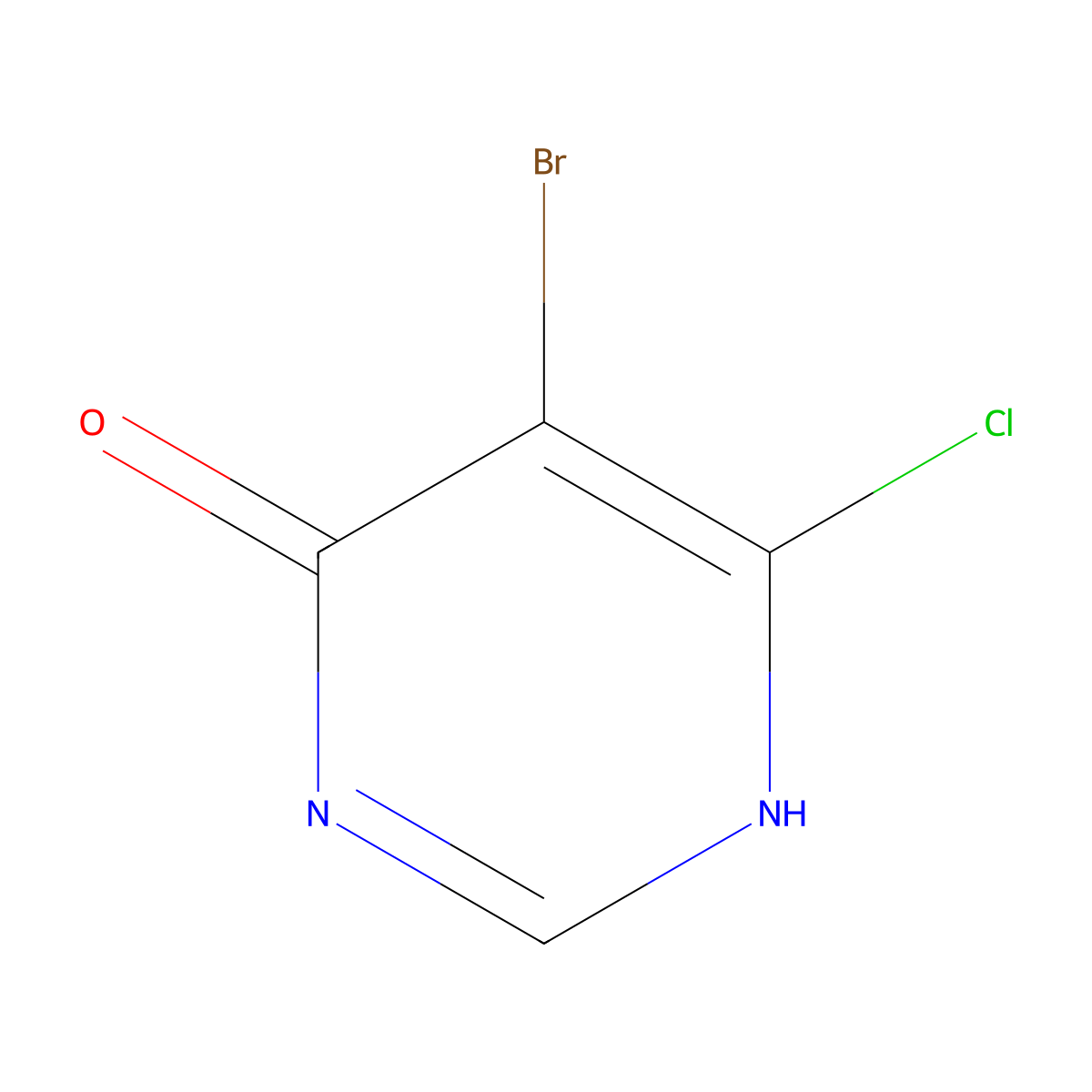 5-bromo-6-chloro-1H-pyrimidin-4-one molecular structure, CAS 89089-19-0