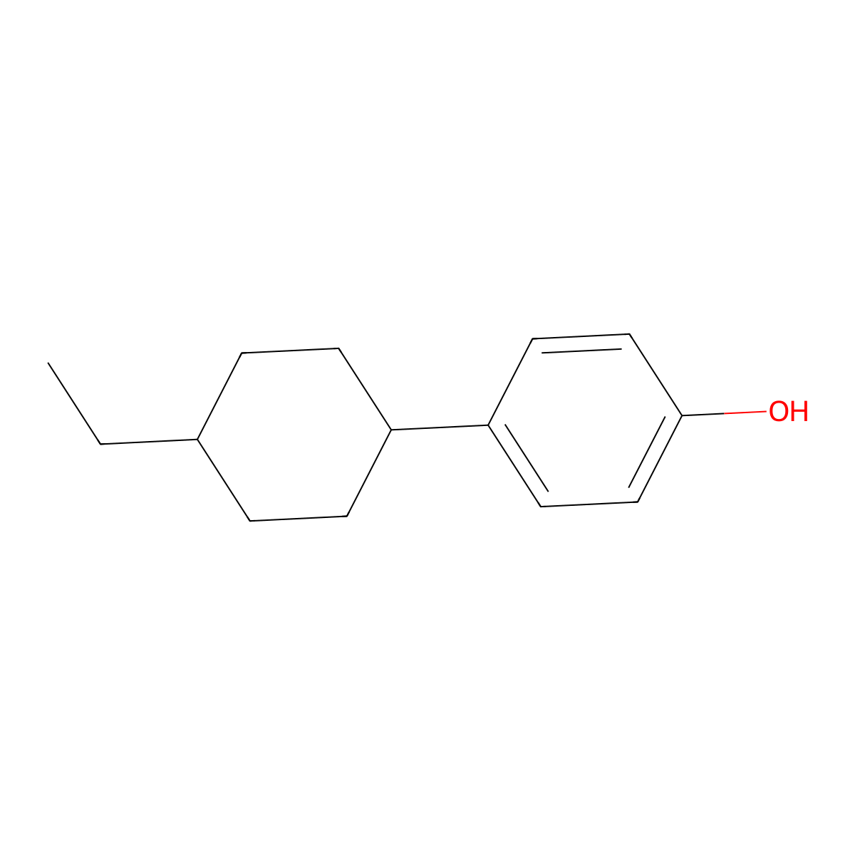 4-(trans-4-Ethylcyclohexyl)phenol molecular structure, CAS 89100-78-7