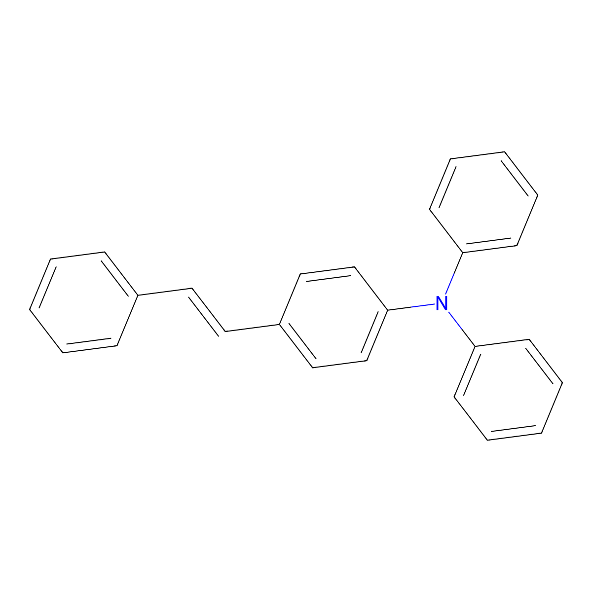 N,N-Diphenyl-4-(2-phenylethenyl)aniline molecular structure, CAS 89114-74-9