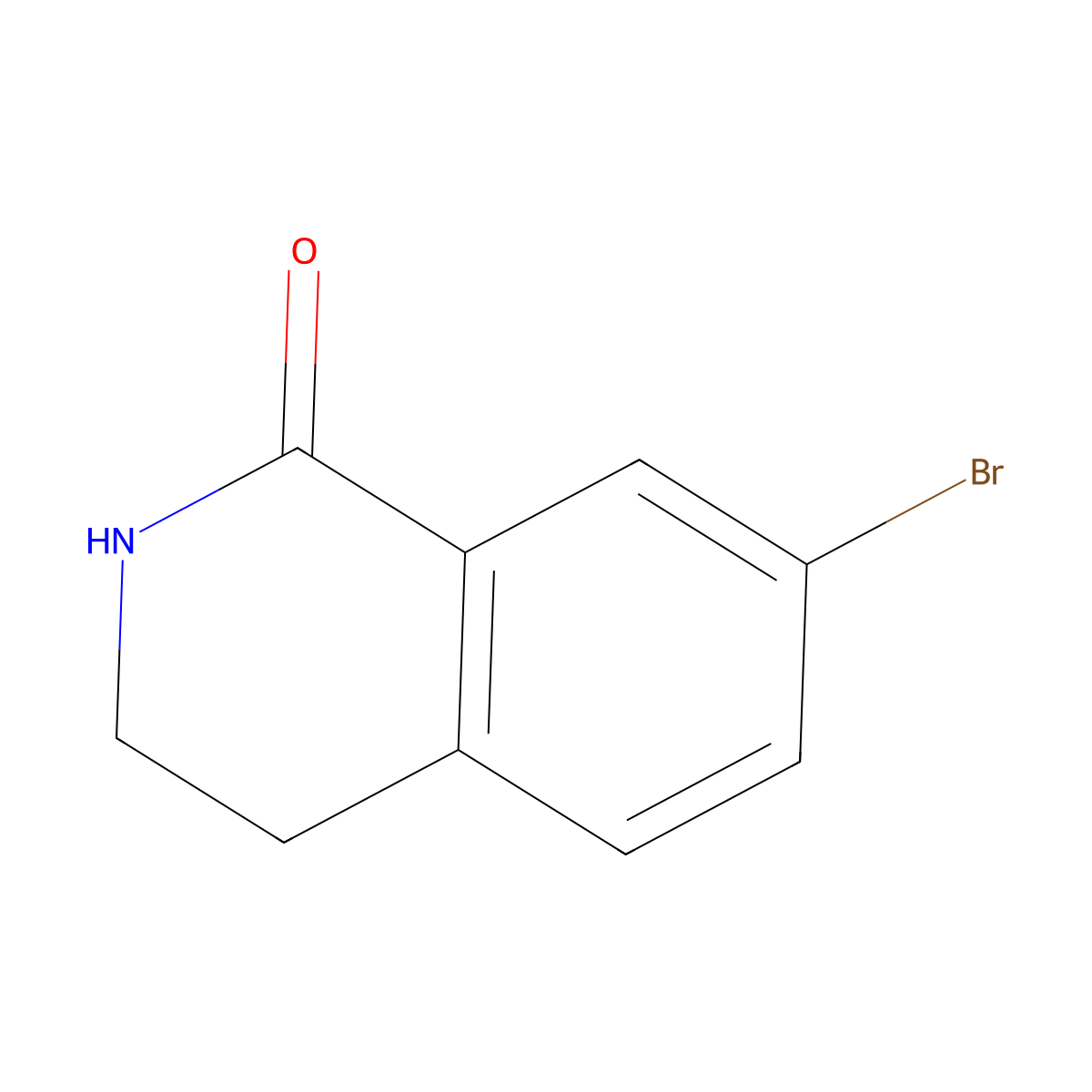 7-Bromo-3,4-dihydroisoquinolin-1(2H)-one molecular structure, CAS 891782-60-8