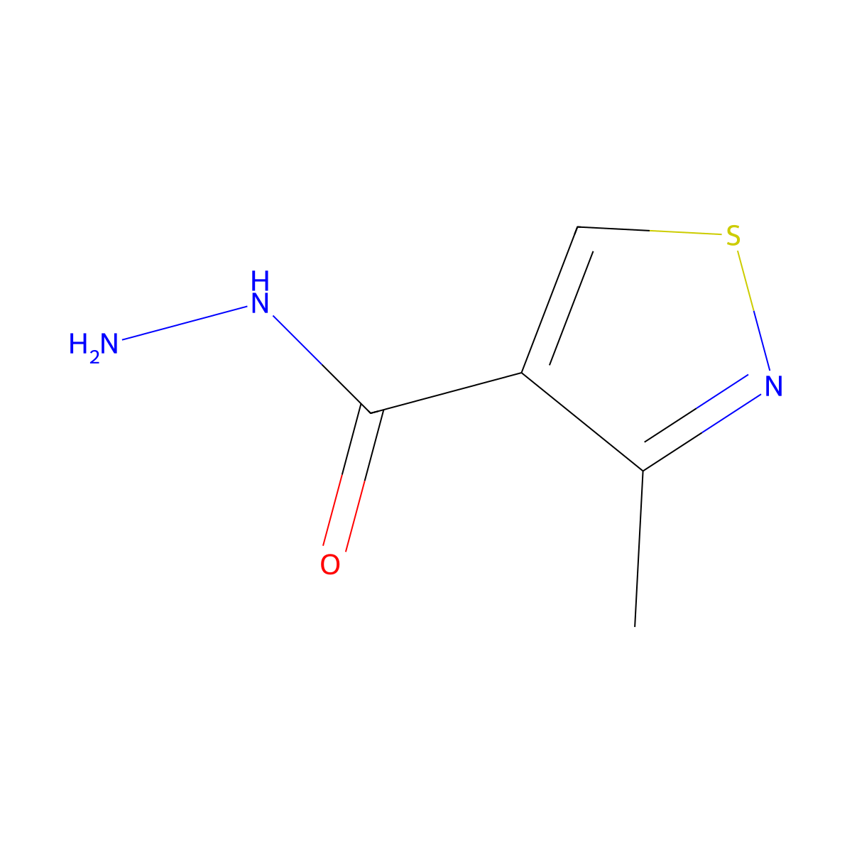 3-Methylisothiazole-4-carbohydrazide molecular structure, CAS 89179-69-1