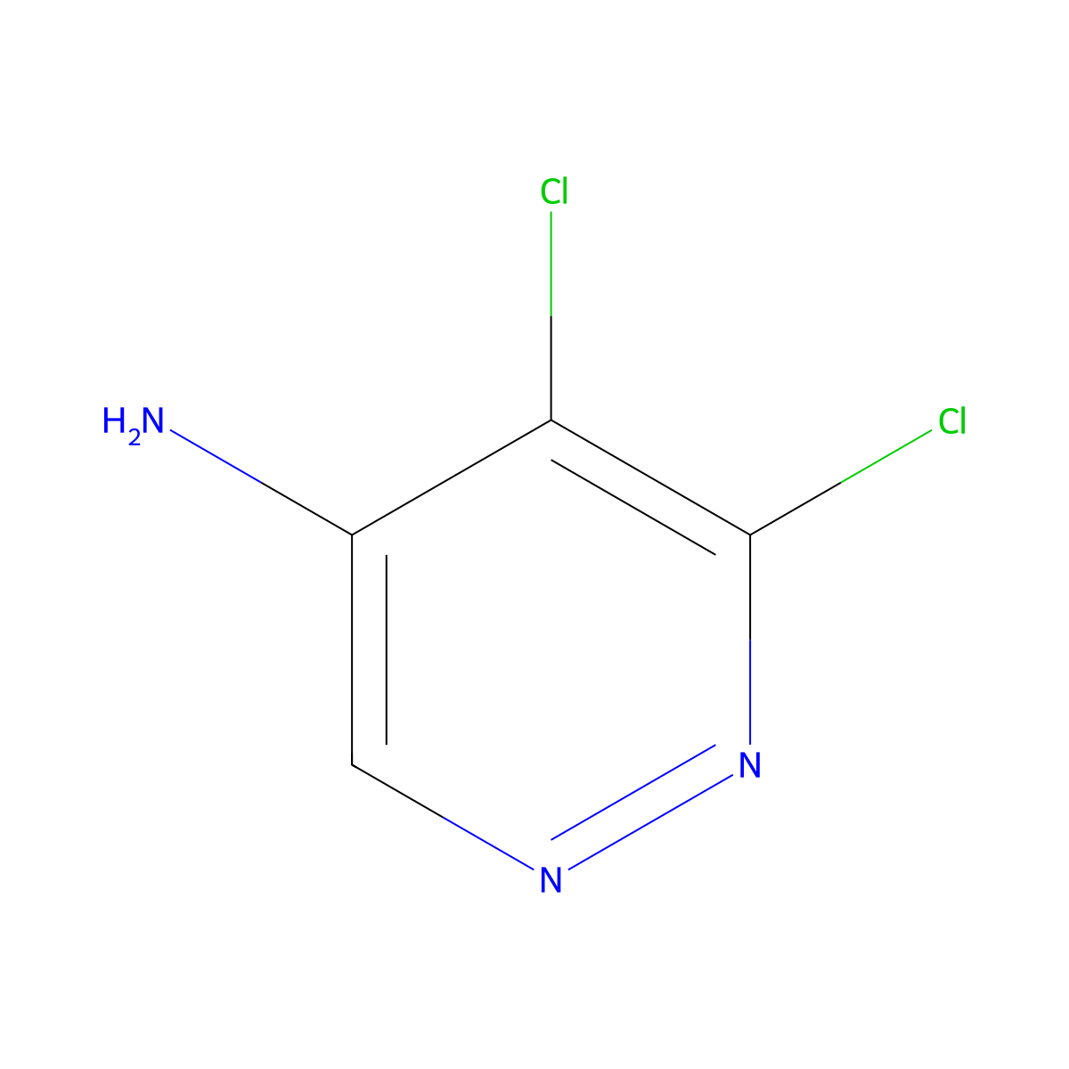 5,6-Dichloropyridazin-4-amine molecular structure, CAS 89180-50-7